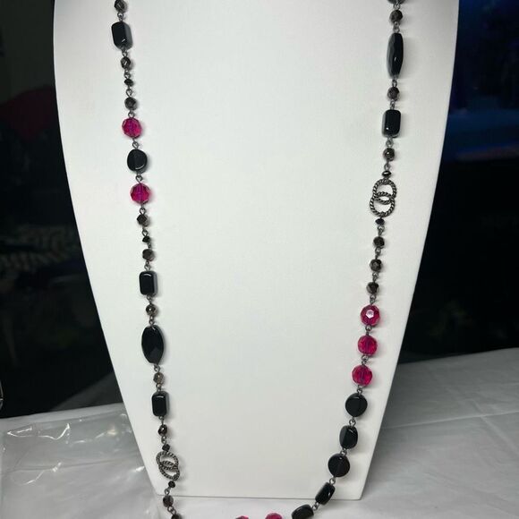 Lia Sophia Jewelry - Lia Sophia Raspberry Splash Long Beaded Necklace